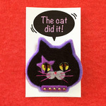 ROCK★猫ブローチ (purple)