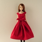 ボルドーフィッシュテールワンピースmomoko