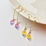 色づく落ち葉のチェーンピアス／イヤリング