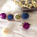 くるみボタンのあったかバレッタ