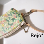 【ﾌｧｽﾅｰ１０ｃｍ】リバティビニコのキーポーチ Wiltshire　(グリーン系）