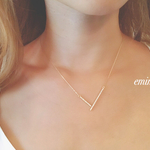 Crystal Stick Simple Necklace 