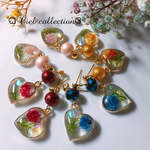  【送料無料】Heart の一粒かすみ草のピアス/イヤリング❤️✨