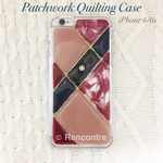 【受注生産】 iPhone patchwork quilting case /antiquepink