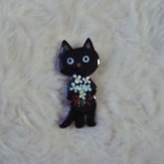 七宝　花束と黒猫