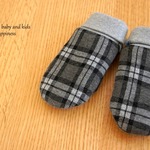 【size 80-90】 ミトン （ロビンチェック）　