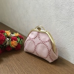 押口がま口ポーチ＊ミナペルホネン＊タンバリン dop ピンク