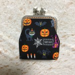 星とハロウィンがま口ポーチ