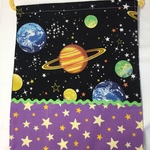 ☆送料無料☆[わけあり！800円→500円]体操服袋(大きめ巾着・宇宙柄)