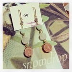 【再】Suger sweets×line stoneピアス（Pink）