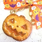 フェイクスイーツ*ハロウィン*パンプキンパイ*チャーム*スイーツデコ