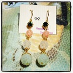 【再】Suger sweets×line stoneピアス（Greenラインストーン）本作品限り