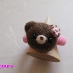 チョコカラー★くまちゃん🐻パイルヘアゴム★キッズ