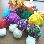 キノコのアクリルたわし2個セット 【送料込み】