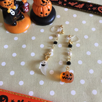 ハロウィン！カボチャとオバケのイヤリング