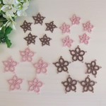 No.26 タティングレース　お花(カラー)　大小モチーフセット
