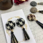 和装にも！タッセル×ツイード ピアス/イヤリング    変形