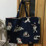 フレンチブルドッグ 綿麻 でかトート
