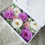 プリザーブドフラワー♡フォトフラワーボックス 写真立て 誕生日 送別品 両親贈呈品 出産祝い 結婚祝い 喜寿祝い 古希祝い