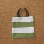 【再販】緑ボーダーのミニトート(Green border mini tote bag)