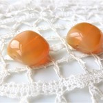 チェコビーズ　ぽわんミルクティ２個