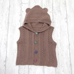 【a様ご予約品】　くま耳フードのベスト　