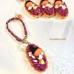 【H様ご注文品】ハロウィンの 紅芋タルトのバックチャーム