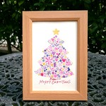 再販★原画★北欧柄クリスマスツリー☆パープル系