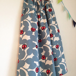 ＊flower buds♪綿麻ティアードスカート(light blue)＊