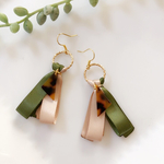 再再…再販♡べっ甲タッセルピアス♡カーキ