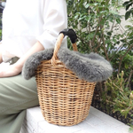 日本製ファーバッグカバー（グレー）