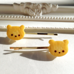 こぐまクッキーのヘアピン 2個セット