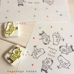 年賀状に♡消しゴムはんこ