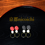 まんまるくるみぼたん和風ピアス