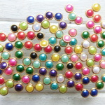約250個（約7ｇ）枠付きネイルパーツ 5mm カラフルMix　レジン ネイル　N021-0