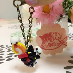 アメ好きオバケと黒猫のバッグチャーム