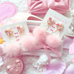 ♡専用ページ♡ピンクのふわふわフラワー♡ビジューイヤリング