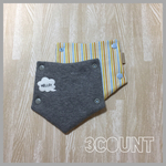 ベビービョルンone用◆よだれカバー グレー×イエローストライプ