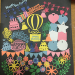 ２ birthday set ダイカット  カラフルバージョン