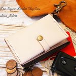 送料無料 オールワン多機能キーケース!! スクエアキーケース ハンドメイド 姫路レザー コイン カード スマートキー lkc41 タンロー