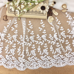 超広幅 綺麗 お花 チュールレース 白 BK171007 ハンドメイド 手芸 素材 材料 DIY
