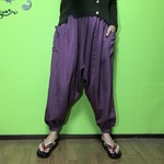 売約済み  サンプル作品　アラジンパンツ　de　着物　紫