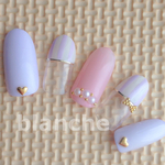 eikochoco様専用 blanche★ジェルネイル★ボーダーパステルで流行りネイル！