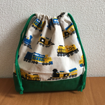 汽車ぽっぽ  お着替え入れ 巾着袋