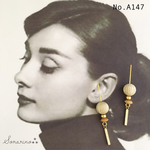 No.A147 ✦︎メタルスティック × アンティーク ピアス