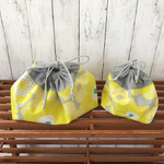 北欧風◯イエローフラワー◯お弁当袋&小物入れ 2点セット