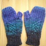 ♡再販‼ブルーから紫のグラデーション手袋♡②