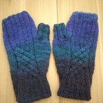 ♡再販‼紫からグレーのグラデーション手袋♡