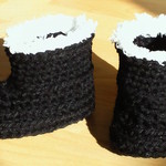 ママとおそろいベビーブーツ　　ムートン風　ブラック