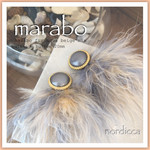 ♢marabo♢aqua beige mix 2way  マラボーファーピアス イヤリング